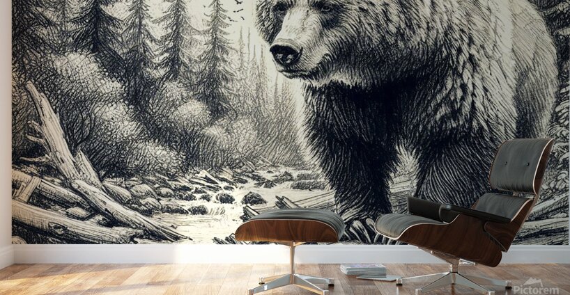 grizzly bear dangerous Wall Murals