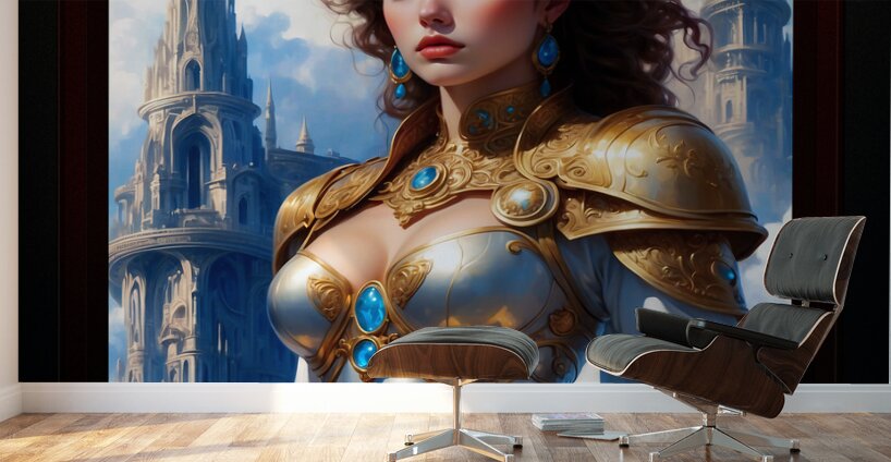 Portrait Of Usella Captivating AI Concept Art by Xzendor7 Wall Murals