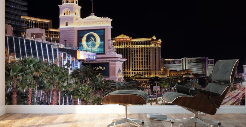 Las Vegas Blvd at Night   Las Vegas NV DSC06956.j Wall Murals