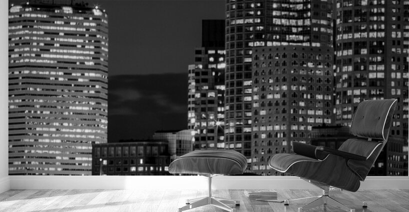 federal reserve bank building boston skyline  ver Wall Murals