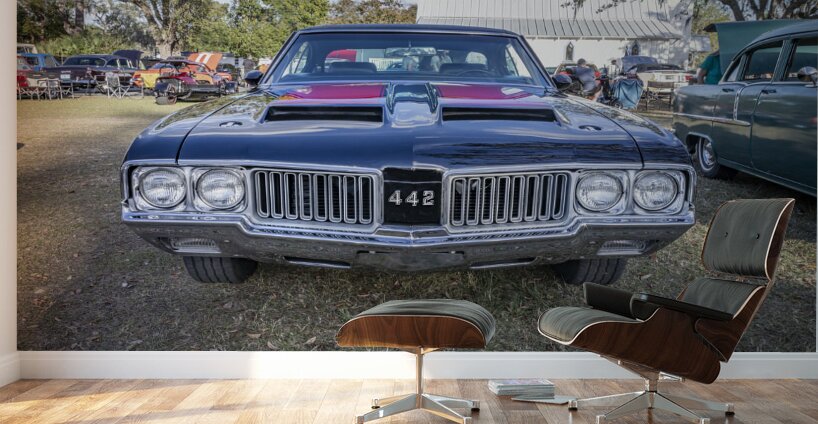 1970 Black Oldsmobile 442 W30 X 19 Wall Murals