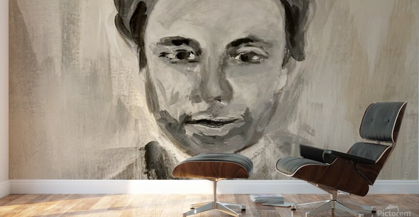 Him - 70x50cm acrylic painting on canvas by Lana Evanova Wall Murals