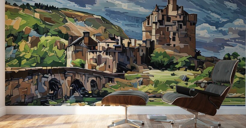 ArtXcl 163 Eileen-Donan-castle-Scotland-from-photo Wall Murals