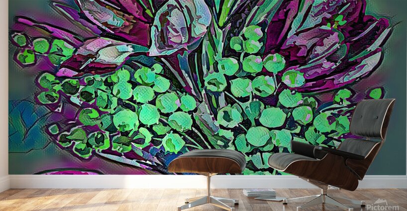 ArtXcl 068 flowers pastel style Wall Murals