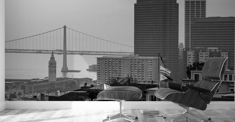 bay bridge telegraph hill  square 2038 Telegraph Wall Murals