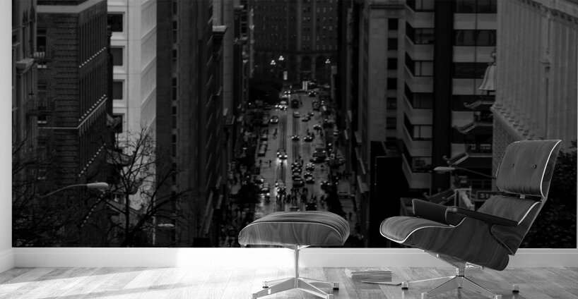 california street downtown san francisco  vertica Wall Murals