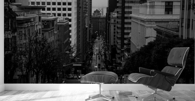 california street downtown san francisco  horizon Wall Murals
