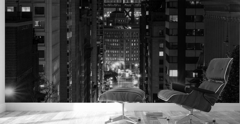 california street bay bridge night  square 2767 C Wall Murals