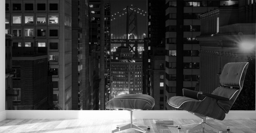 california street bay bridge night  panoramic 276 Wall Murals