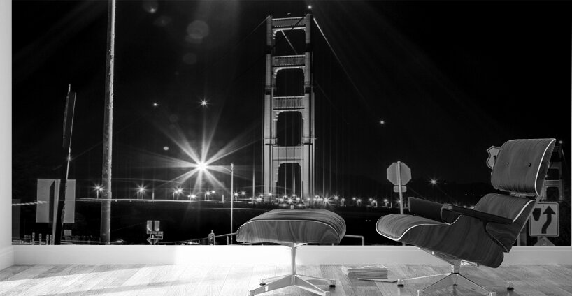 golden gate bridge at night  square 4524 Northbou Wall Murals