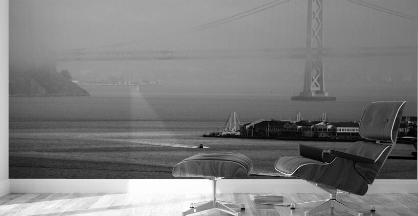 fog over san francisco bay  panoramic 2859 Thirty Wall Murals