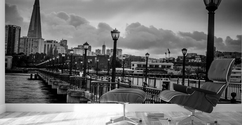 gas lamps pier 7  square 500 Gaslight 13k Wall Murals