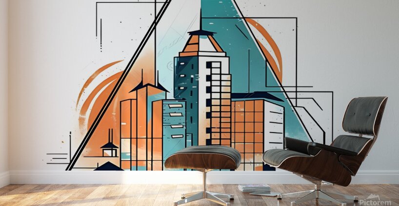 architecture building construction modern futuris Wall Murals