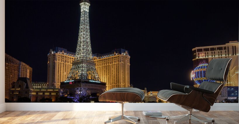 Paris Hotel  Casino at Night   Las Vegas NV SA104 Wall Murals