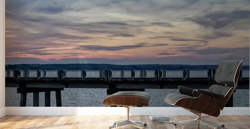 Lake Marion Bridge Sunset Wall Murals