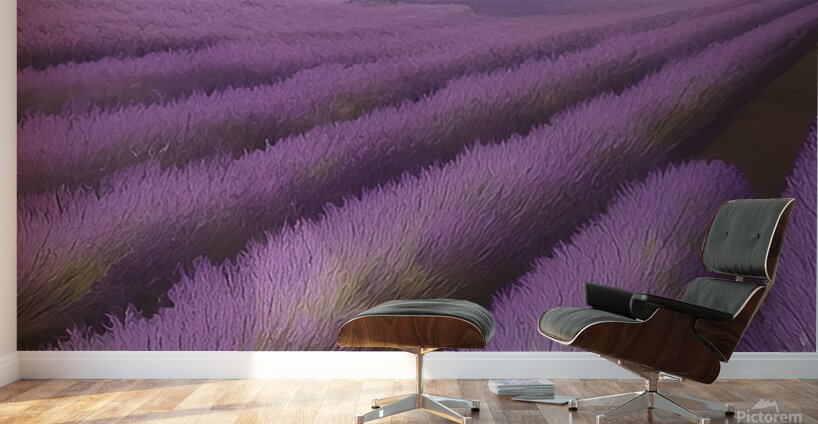 lavendar field nature setting landscape farm crop Wall Murals