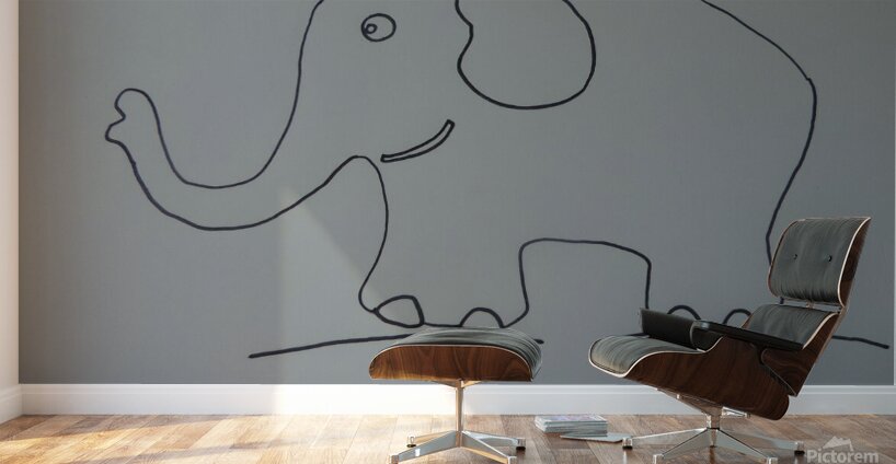 elephant drawing Wall Murals
