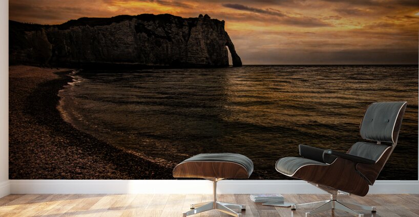 Etretat Cliff Sunset Wall Murals