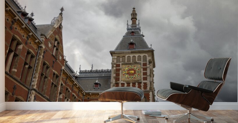 Amsterdam Centraal Train Station Tower Wall Murals
