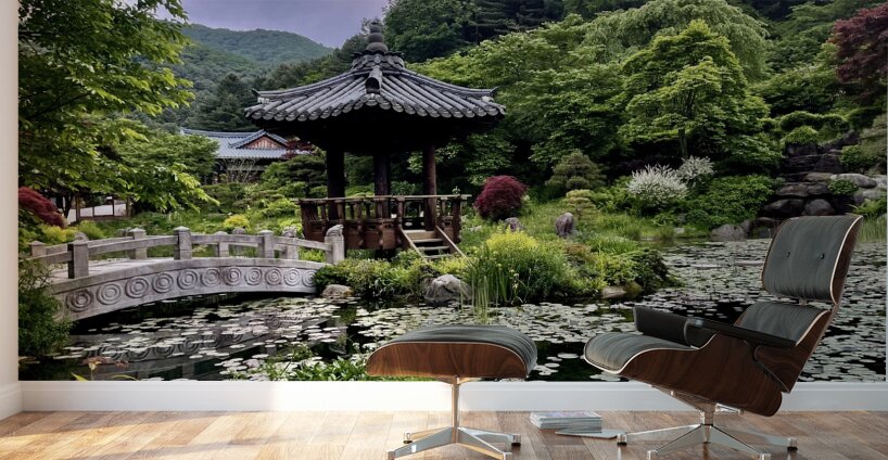 Pavilion Garden of Morning Calm Wall Murals