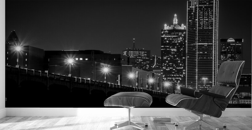 commerce street dallas texas at night  horizontal Wall Murals