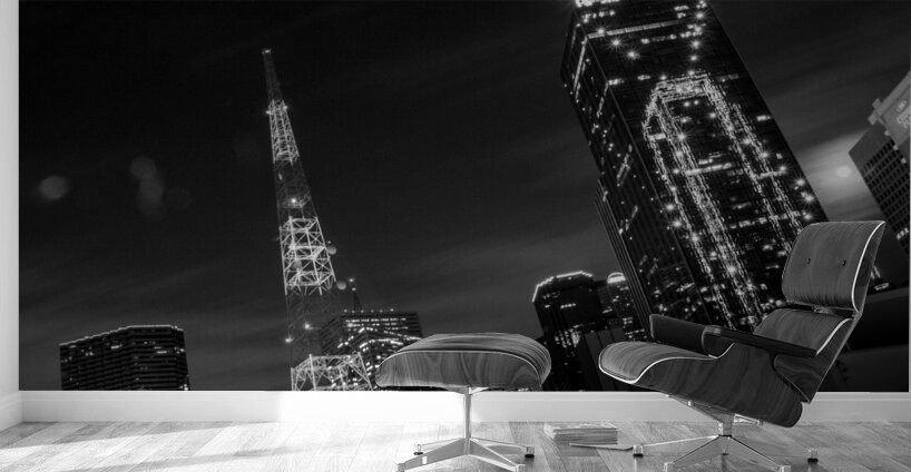 downtown dallas full moon  horizontal 2121 Pepper Wall Murals