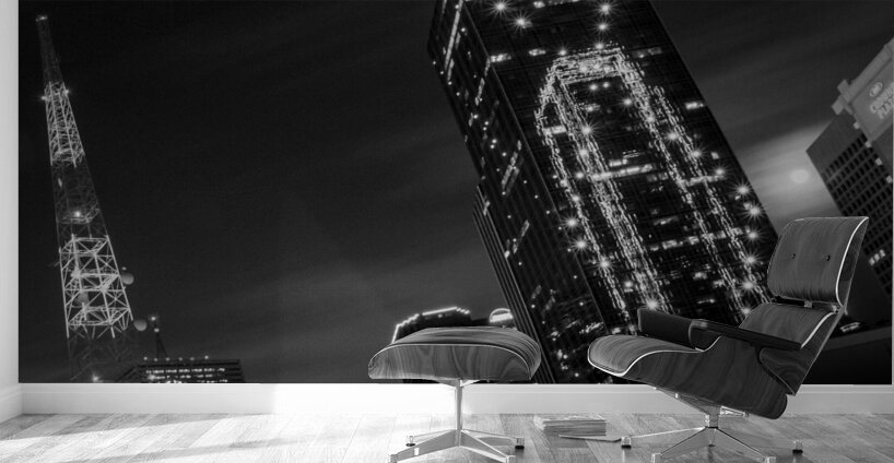 downtown dallas full moon  square 2121 Pepper 13k Wall Murals