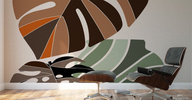 monstera leaves plants simple minimalist backgrou 1708619751.6874 Wall Murals