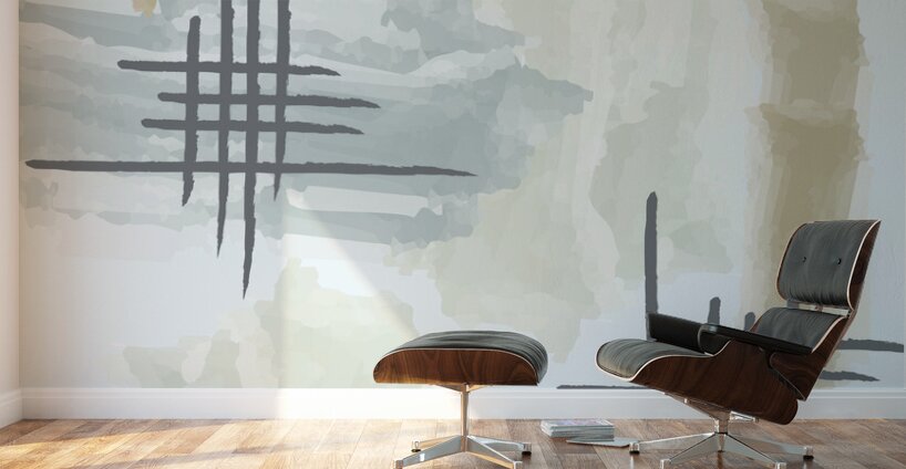 Abstract Warm Minimalism Wall Murals