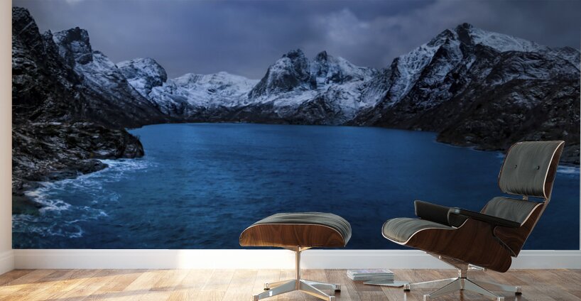 Winter Lofoten Reine Fjord Wall Murals