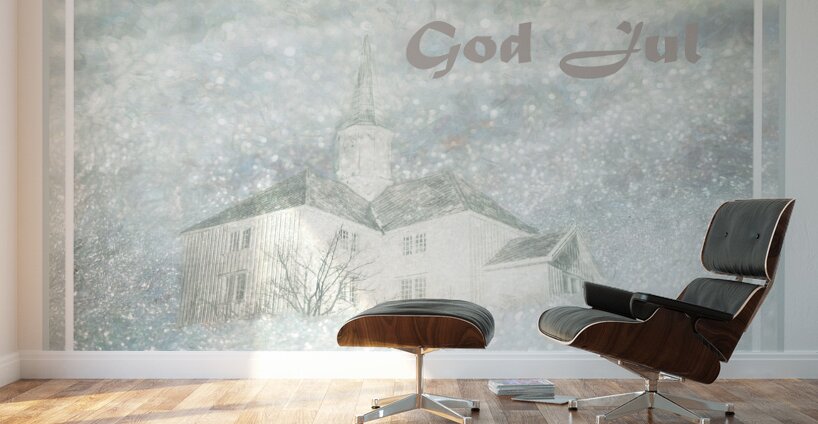 Lofoten Islands Moskenes Church Christmas Wall Murals