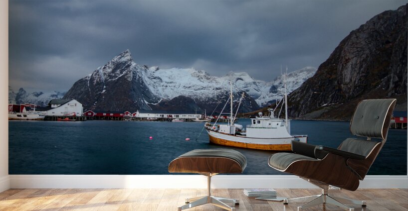 Sakrisoya Olnilsoya Hamnoya  in Winter Wall Murals