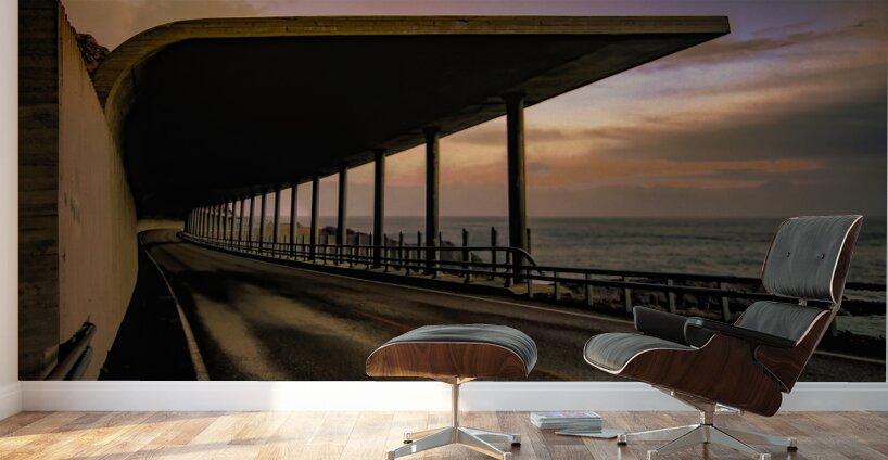 Reine Akkarvikodden Rasteplass Tunnel Wall Murals