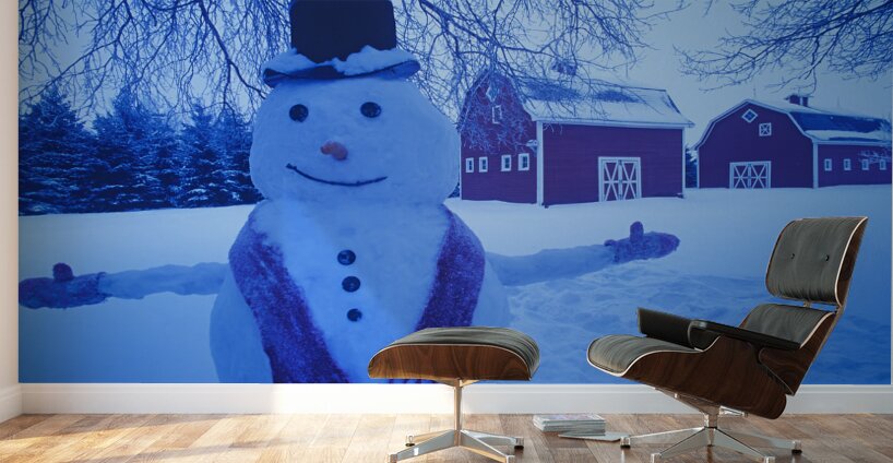 snowman barn Wall Murals