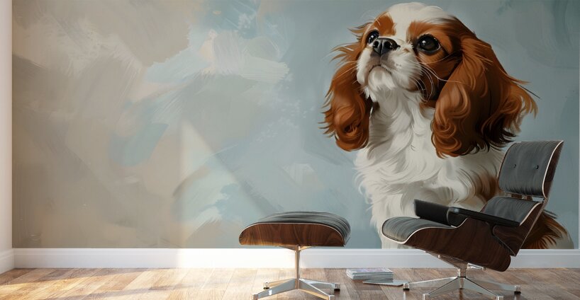 Puppy Paintings by Museblot 7 Wall Murals