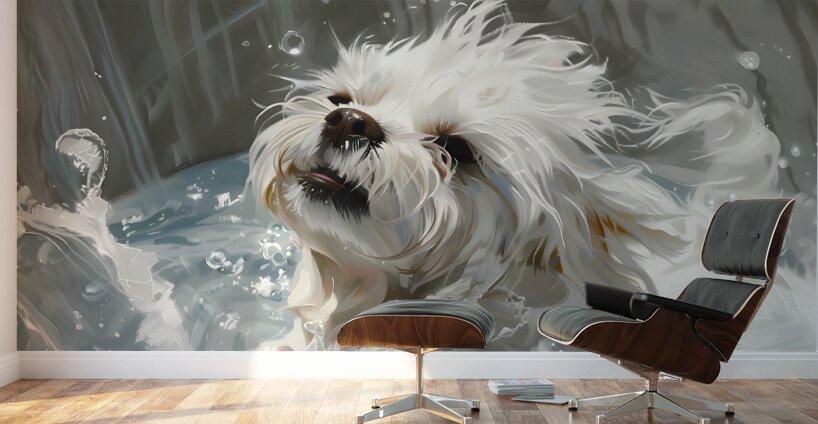 Puppy Paintings by Museblot 13 Wall Murals