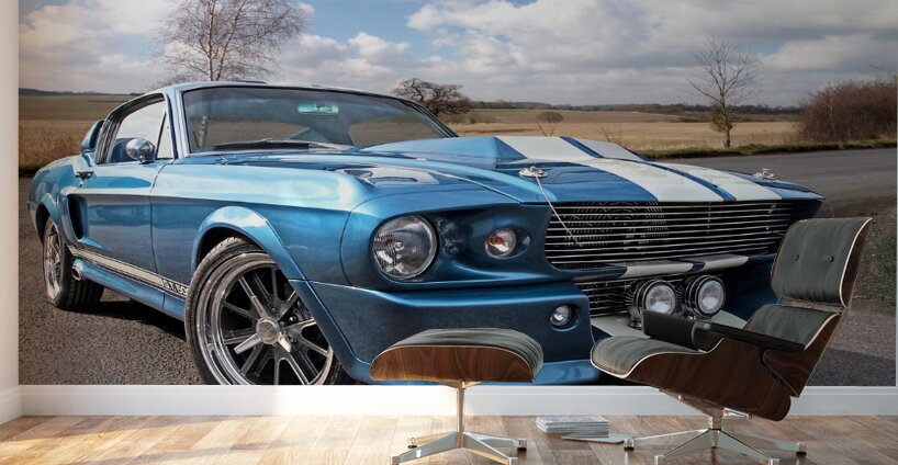 Blue Skies Cruising - 1967 Eleanor Mustang Wall Murals
