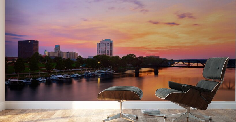 Augusta GA and the Savannah River at Sunset SA104 1708697021.1381 Wall Murals