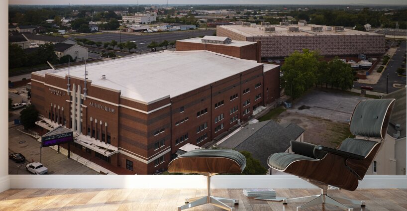 Bell Auditorium  James Broawn Arena Aerial View Wall Murals
