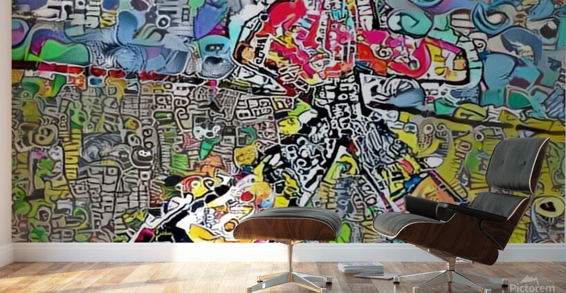 Stylized Figure Wall Murals