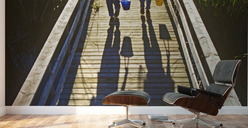 A Day of Catching Marsh Life Wall Murals