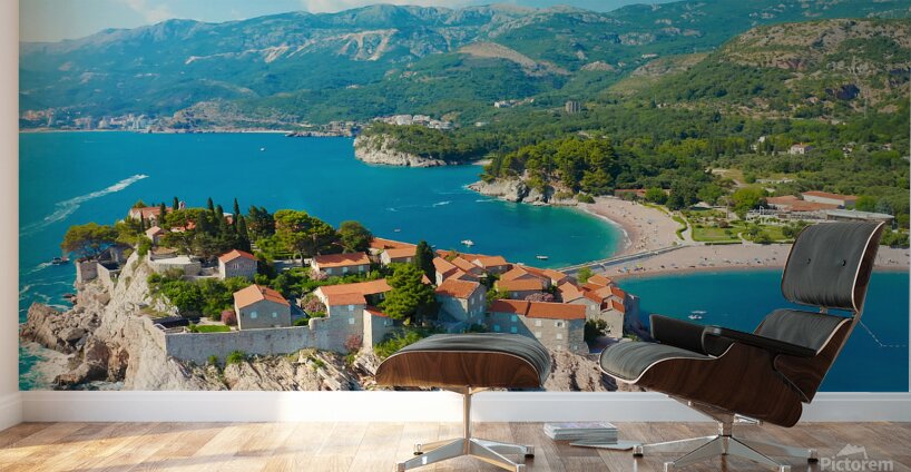 Montenegro Seaside landscape view from the sky Wall Murals