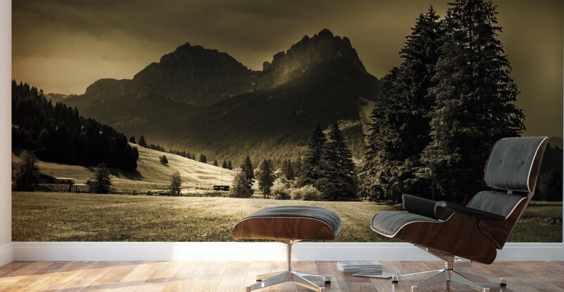 Val di Gardena  Dolomiti Silhouette Wall Murals
