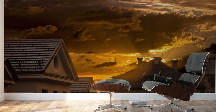 Sesto Sexten Sunset Sunbeams Wall Murals