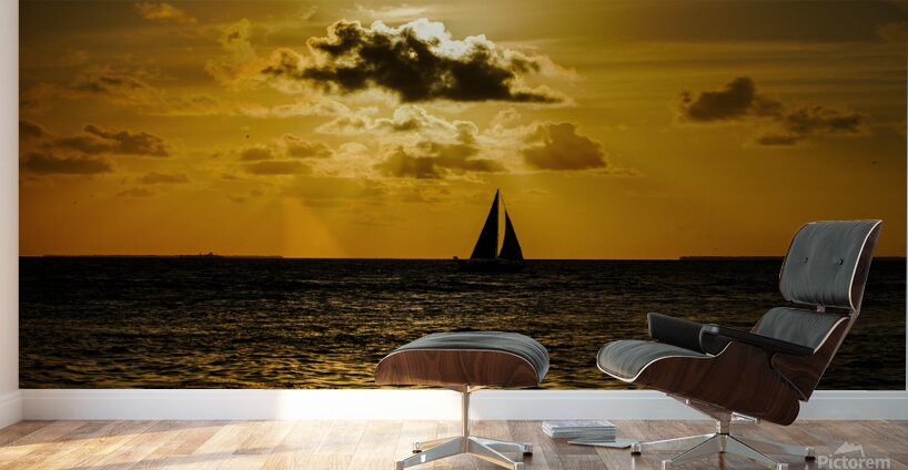 Key West Sunset Cruise Light Beams Wall Murals