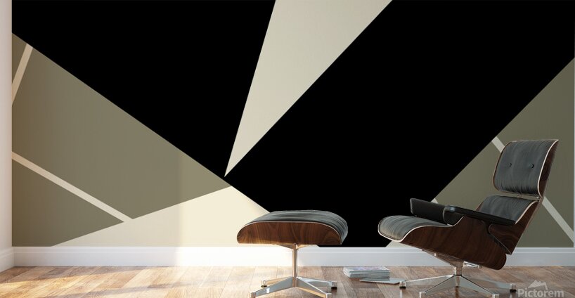 Geometric Abstract Beige Wall Murals