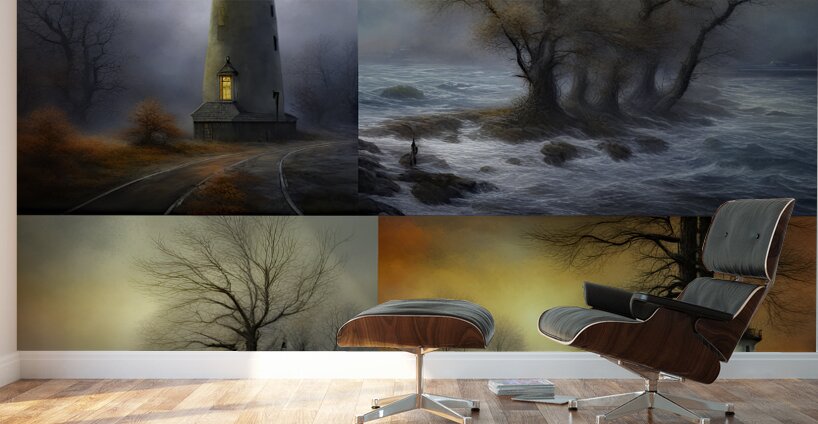 4 PANEL Wall Murals