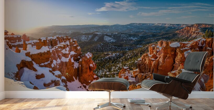Sunset on hoodoos  Wall Murals