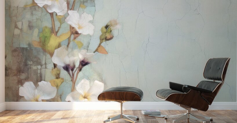 QFB 1055 – Delicate Wallflower Fresco Floral.jp Wall Murals