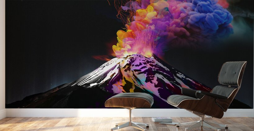 QLN 009 – Rainbow Vocano Wall Murals